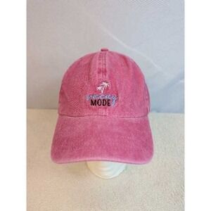 Pacific Brim Vacay Mode Pink Embroidered Baseball Cap Hat Cotton Mom Hat